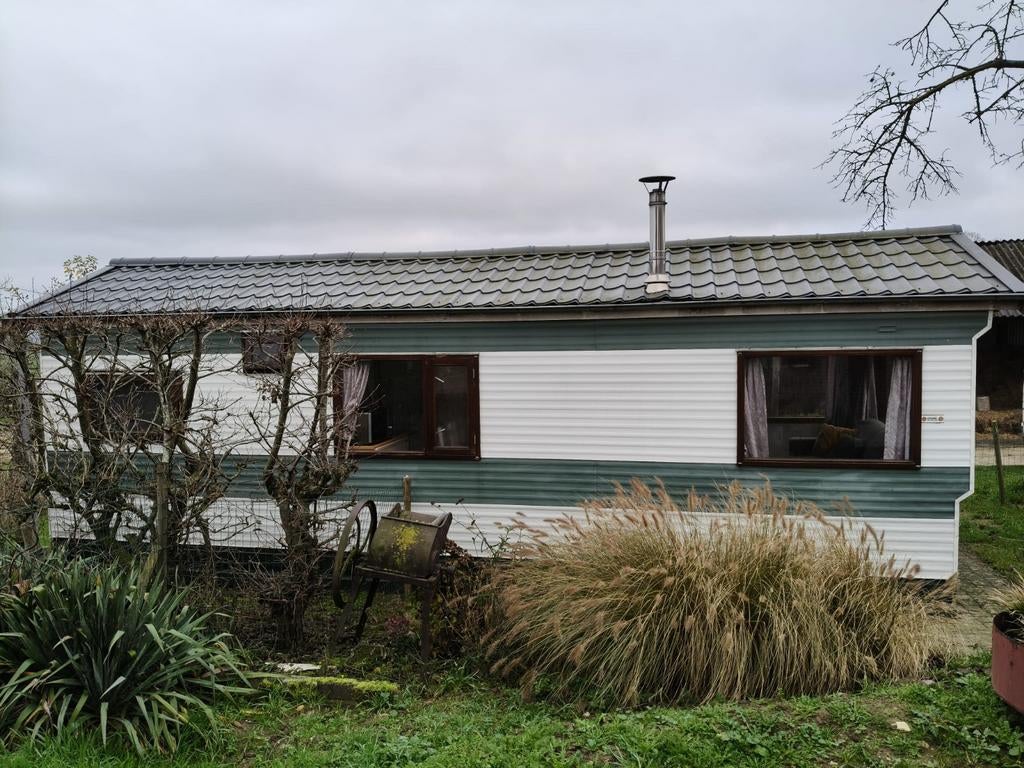 Stacaravan zonder staplaats, Tuin en Terras, Tuinhuizen, Ophalen, Gebruikt, 500 cm of meer, 200 tot 400 cm