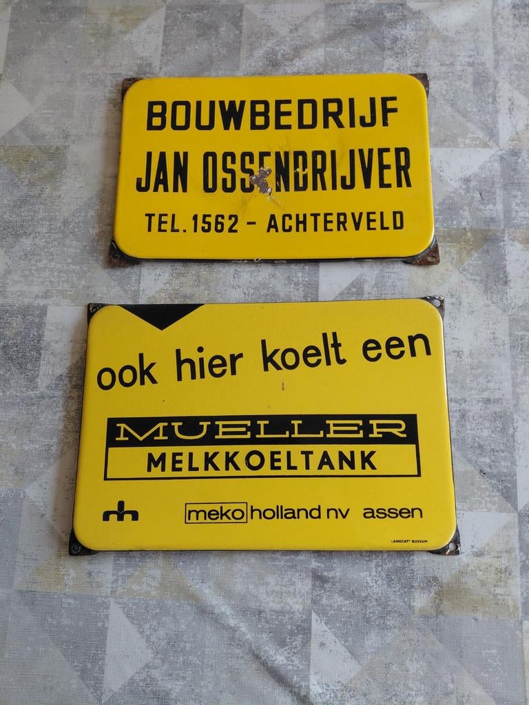 Emaille borden / reclame borden / vintage reclame borden, Antiek en Kunst, Antiek | Emaille, Ophalen