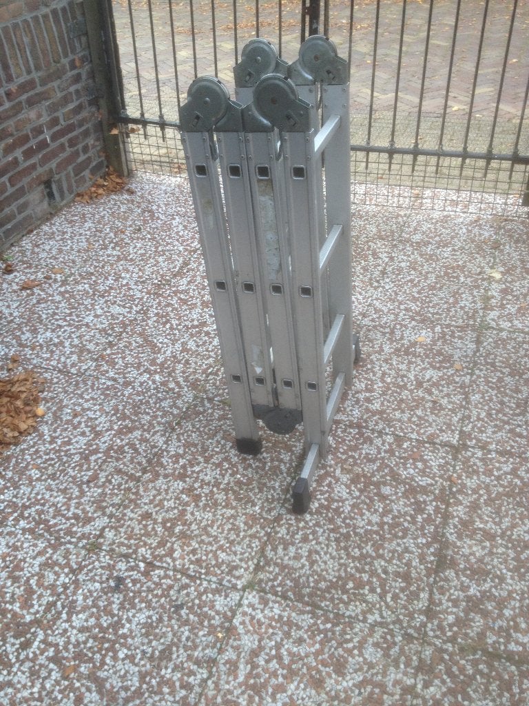 Aluminium trap/ ladder, Doe-het-zelf en Verbouw, Ophalen, Gebruikt, Ladder, Opvouwbaar of Inschuifbaar