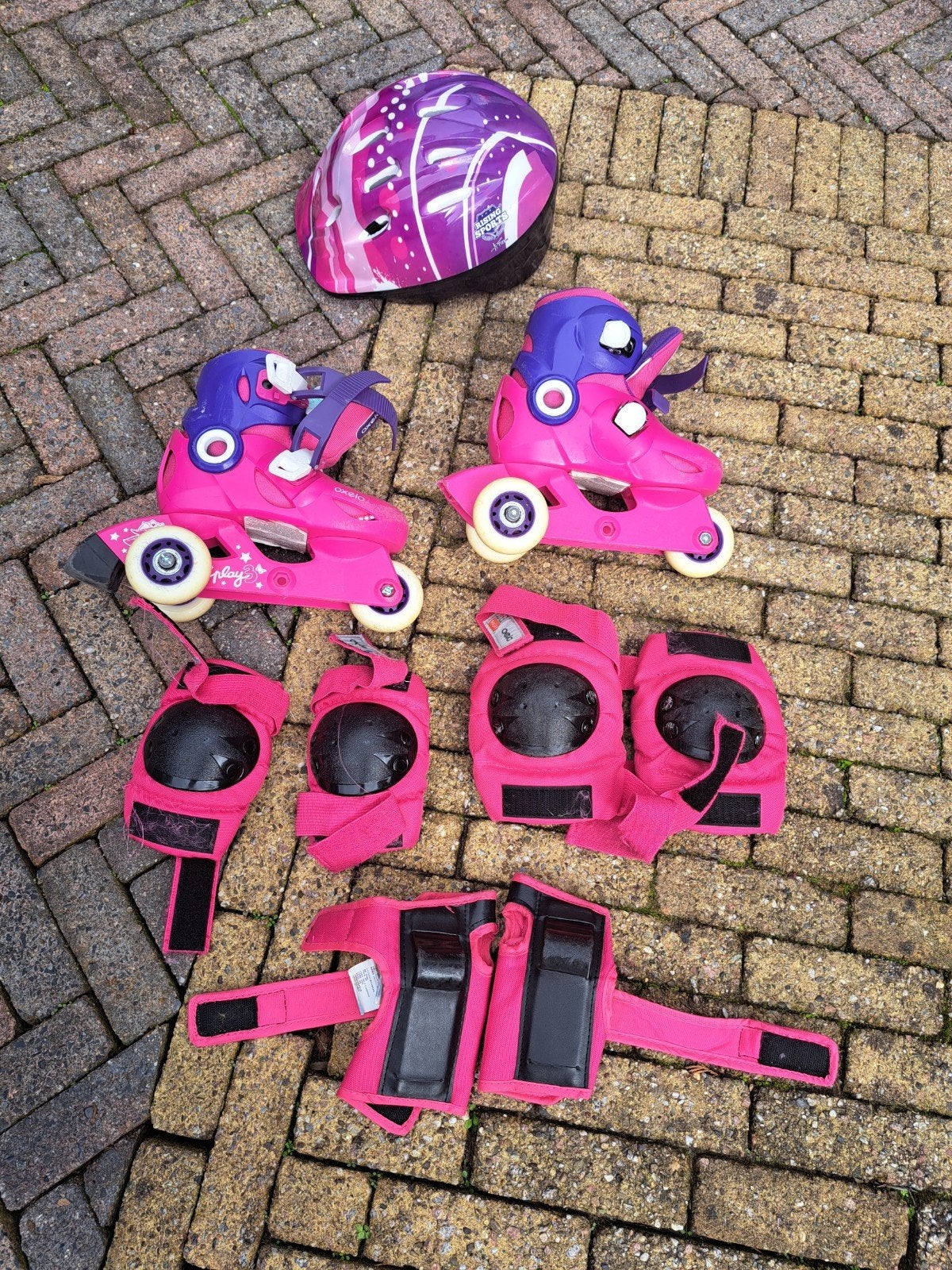 Complete Oxelo Play 3 Skateset voor Meisjes - Maat 26-28, Dames, Inline skates 4 wielen, Ophalen, Overige merken