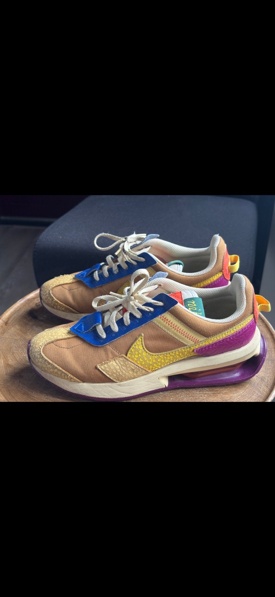 Retro Nike Air Max - Unieke Kleurencombinatie maat 37,5, Kleding | Dames, Ophalen, Gedragen, Bruin, Sneakers of Gympen