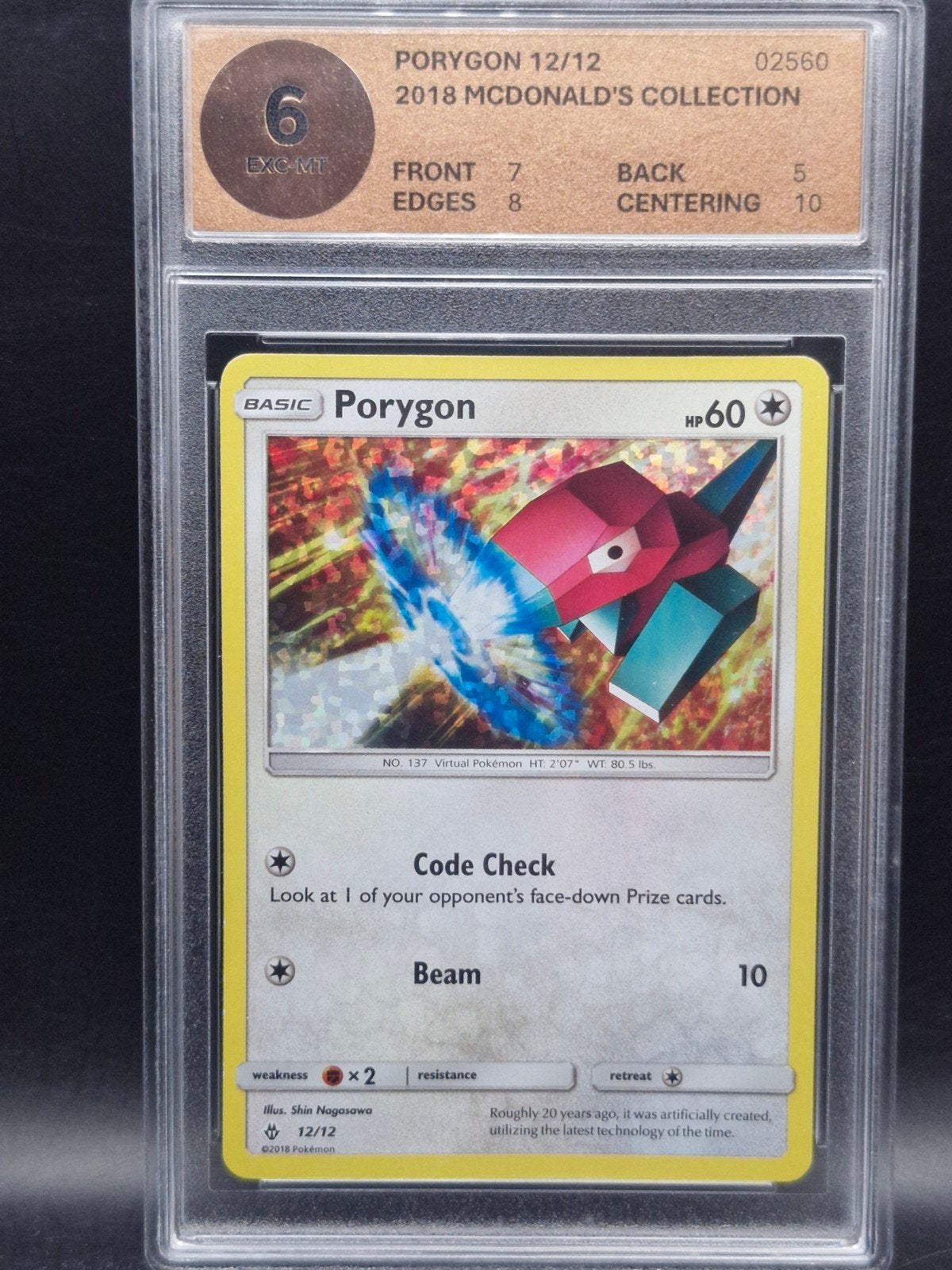 Porygon mcdonald's collection #12 woetoe Grading 6 exc-mt, Verzenden, Zo goed als nieuw, Losse kaart