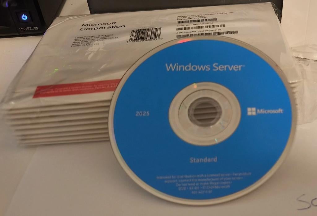 Windows server 2025 Standard 1PK DVD 16Core *nieuw*, Verzenden, Nieuw, Windows