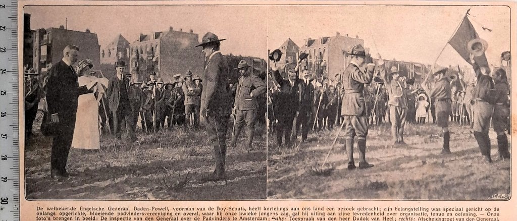 Scouting 1911; Gen. Baden-Powell bij padvinders in Amsterdam, Verzamelen, Verzenden, Voor 1940, Gebruikt, Overige onderwerpen