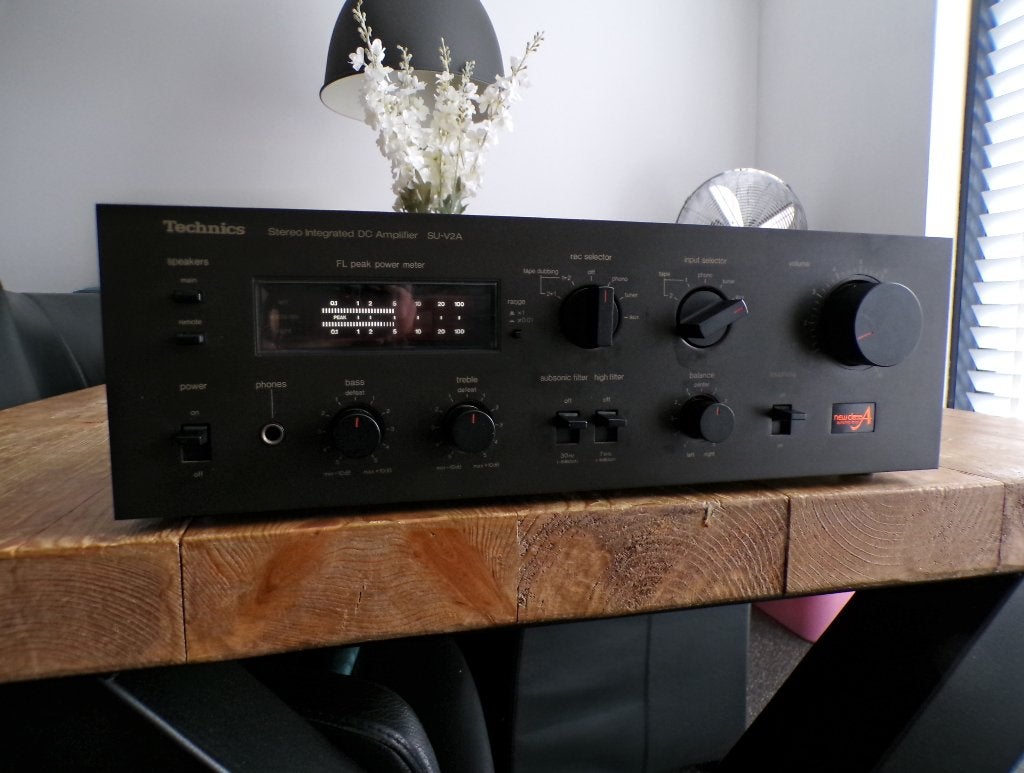 Mooie Vintage Technics HiFi stereo versterker type SU-V2A., Overige merken, Gebruikt, Ophalen of Verzenden, 60 tot 120 watt