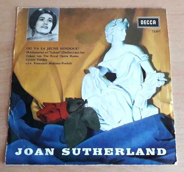 Joan Sutherland - Klokjes aria - Decca 72307, Klassiek, 7 inch, Ophalen of Verzenden, Zo goed als nieuw