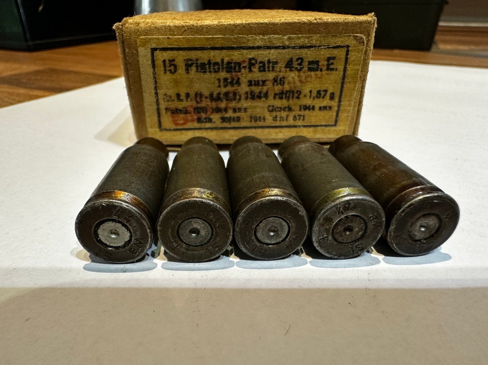 MP44 patronen doosje ww2 wo2, Verzamelen, Ophalen of Verzenden, Duitsland, Hulzen of Bodemvondsten