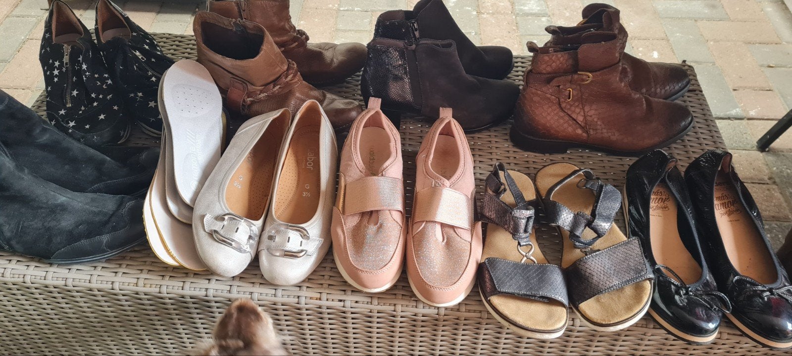 Diverse collectie schoenen en laarsjes, Ecco, Bruin, Gedragen, Sandalen of Muiltjes