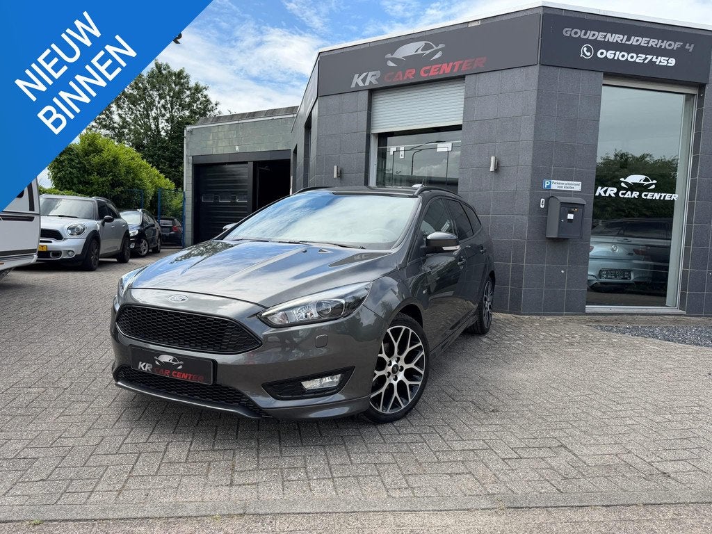 Ford Focus Wagon 1.0 ST-Line 140PK XENON-CLIMA-CAMERA-STLVER, Stof, Gebruikt, Euro 6, Handgeschakeld