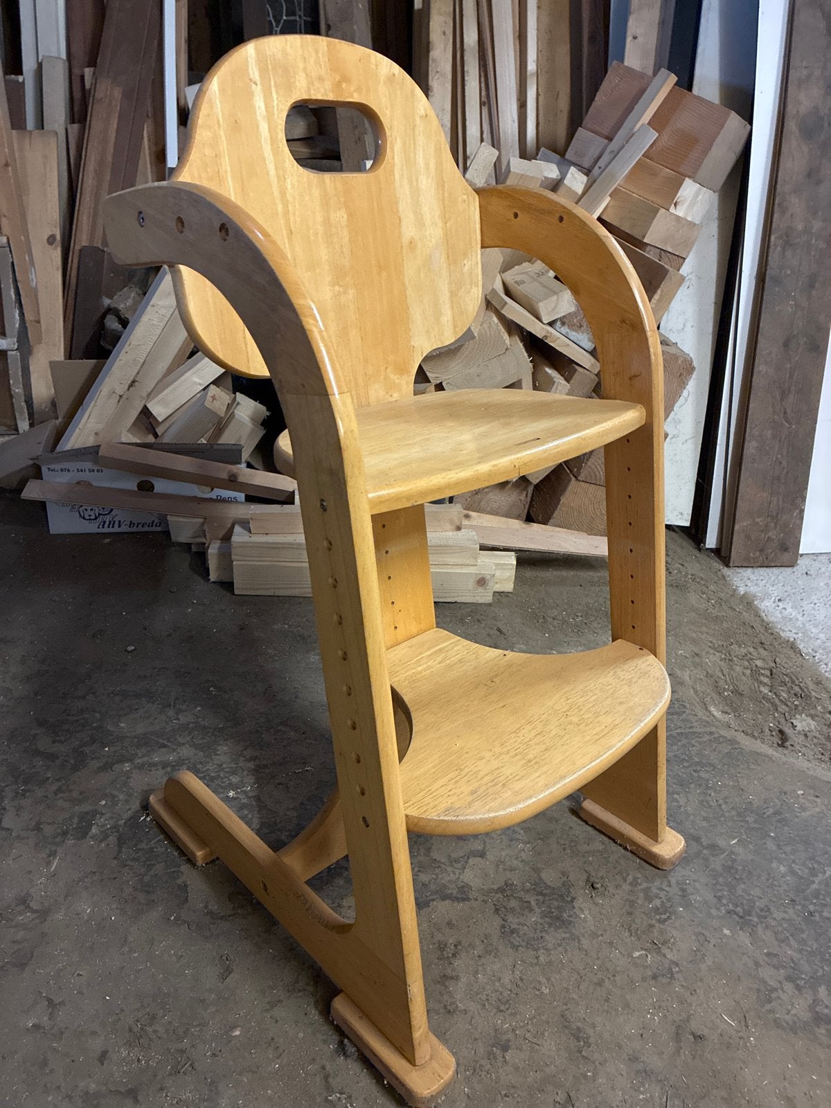 Houten meegroeistoel voor kinderen, Kinderen en Baby's, Ophalen, Gebruikt, Meegroeistoel, Aanschuifbaar