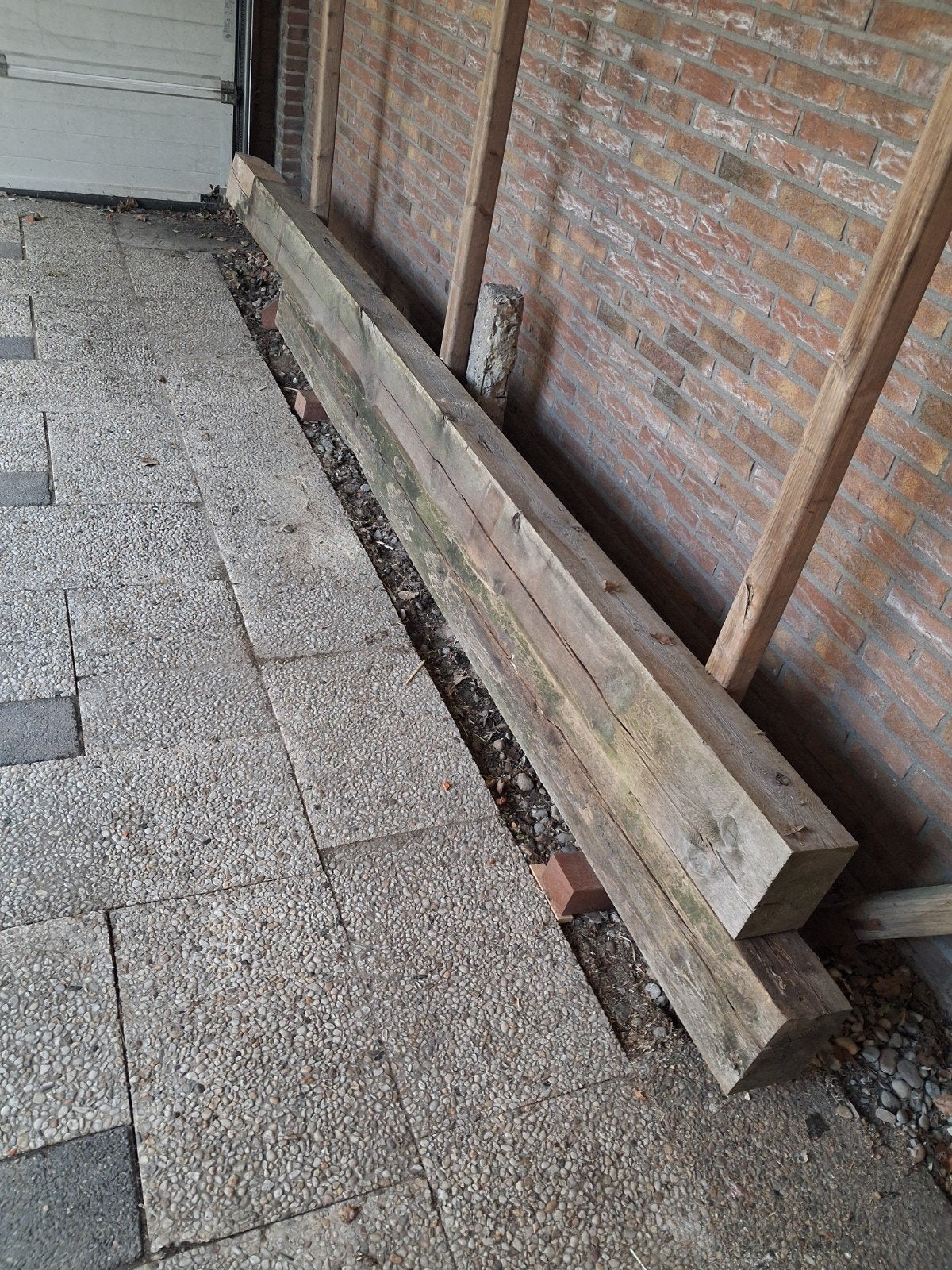 Balken gebinten palen 2 stuks, Ophalen, 250 cm of meer, Balken