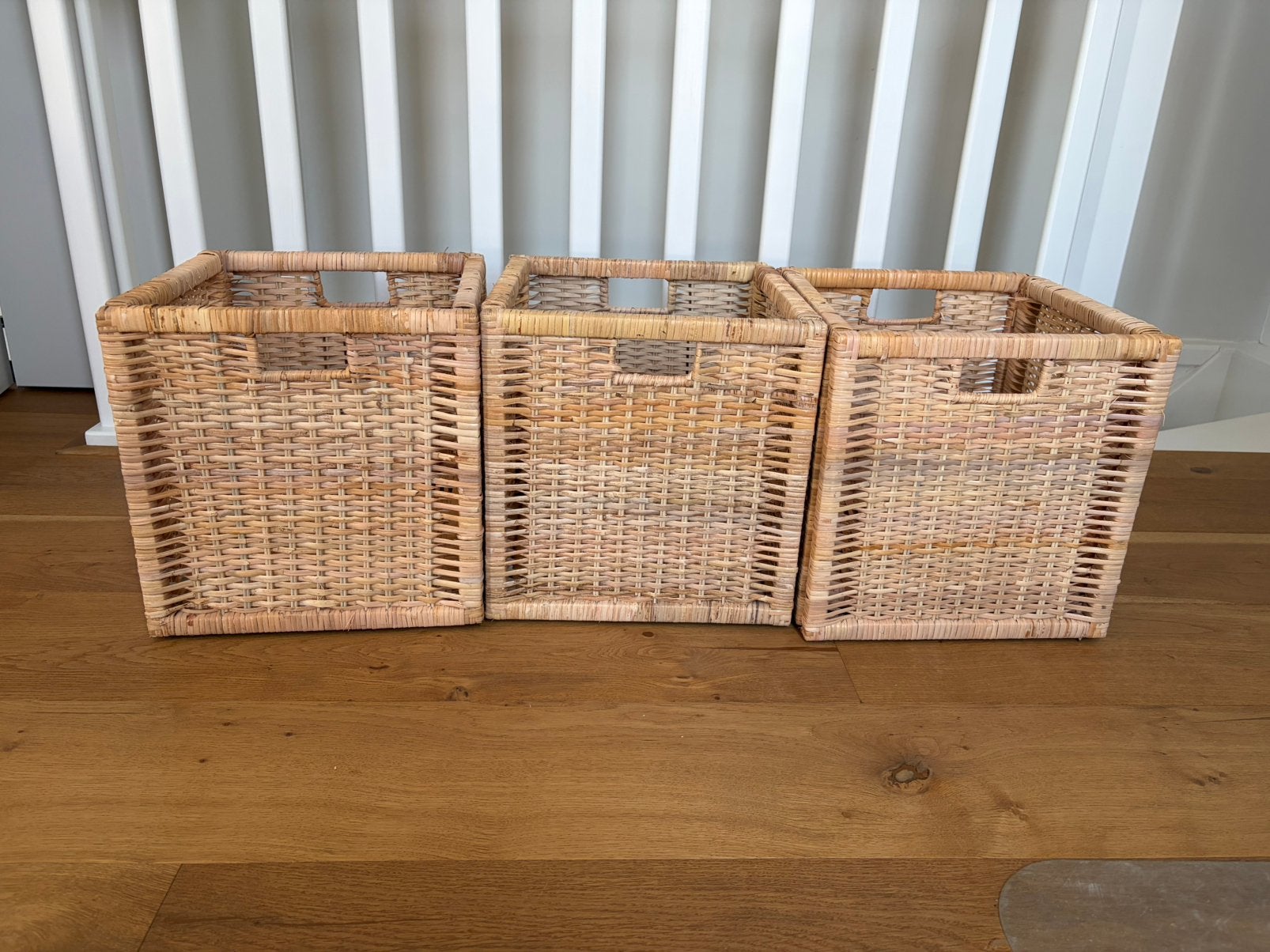 IKEA BRANÄS manden 3x voor in KALLAX kast, Ophalen, Zo goed als nieuw, Rechthoekig, Riet