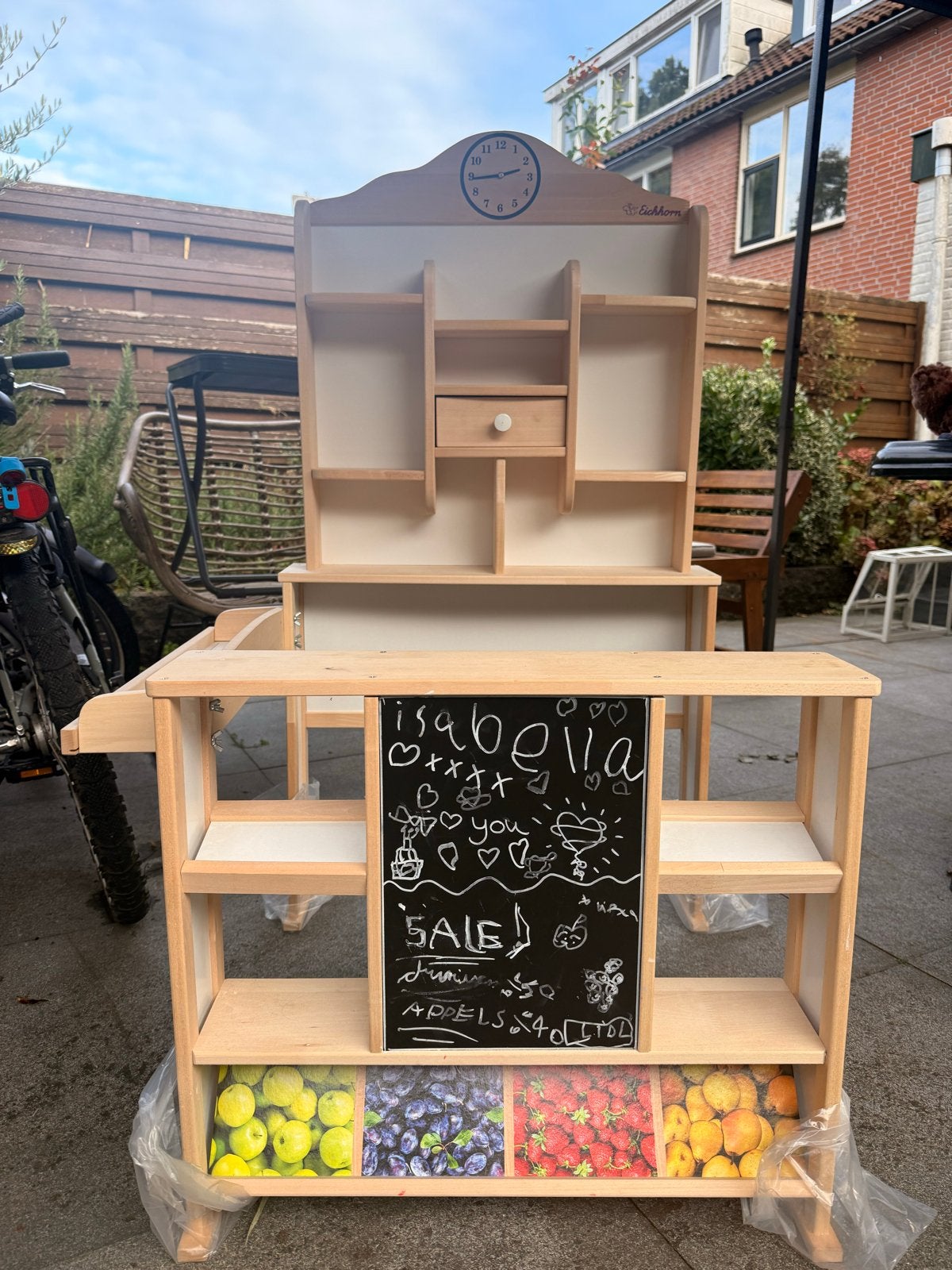 Eichhorn Houten Winkel en Marktstand voor Kinderen, Ophalen, Zo goed als nieuw, Jongen of Meisje