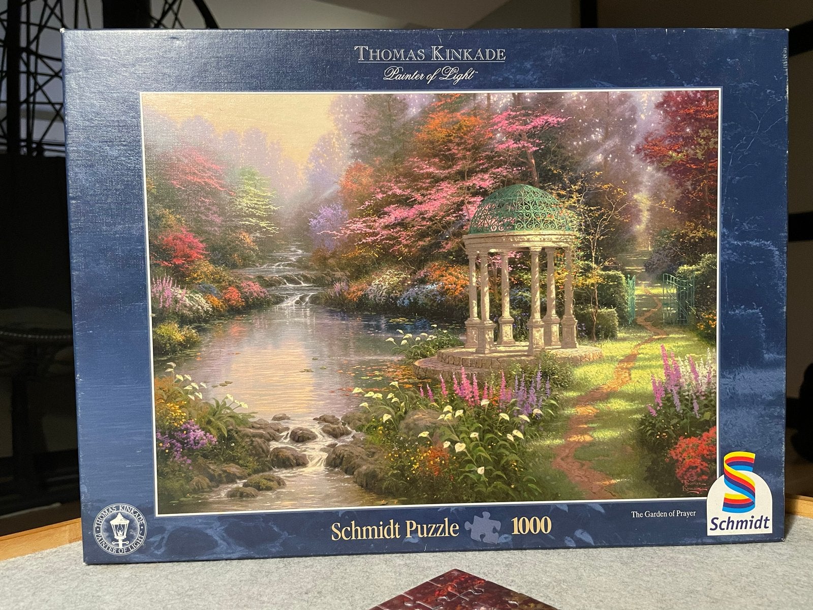 Thomas Kinkade Schmidt Legpuzzel - The Garden of Prayer, Ophalen of Verzenden, 500 t/m 1500 stukjes, Zo goed als nieuw, Legpuzzel