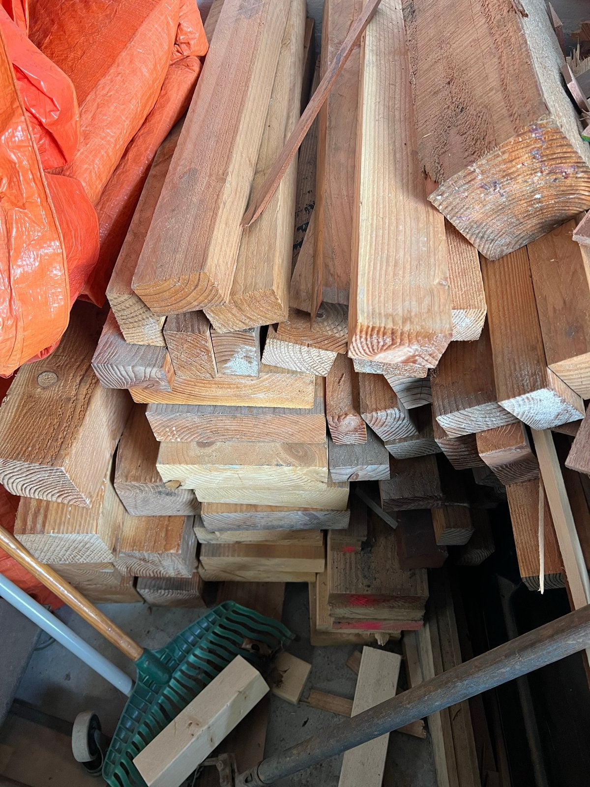 Houten balkjes voor brandhout, Minder dan 3 m³, Ophalen, Overige houtsoorten, Blokken