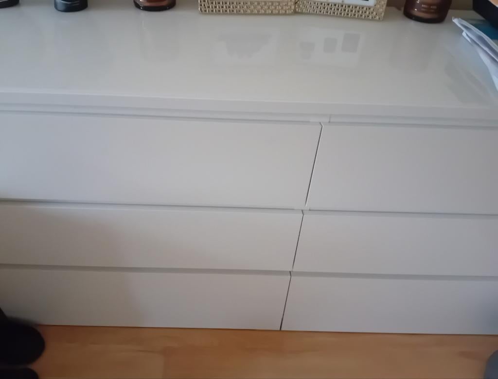 6 ladenkast kast met glasplaat 160 lang, Ophalen, 50 tot 100 cm, Zo goed als nieuw, 3 of 4 laden