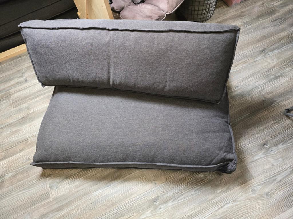 Palletkussen set (3 stuks, zit- en ruggedeelte) - antraciet, Ophalen, Gebruikt, Overige kleuren, Rechthoekig