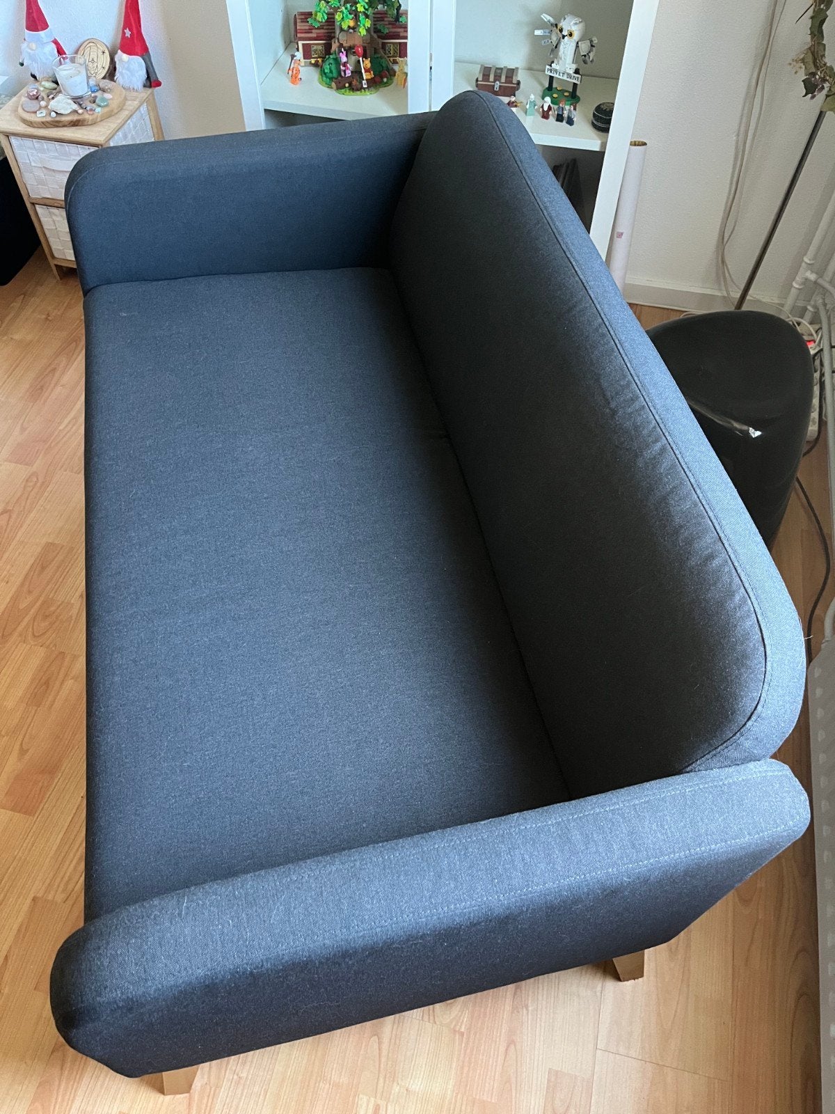 Comfortabele 2-zitsbank - Donkergrijs, Ophalen, 150 tot 200 cm, Tweepersoons, 75 tot 100 cm