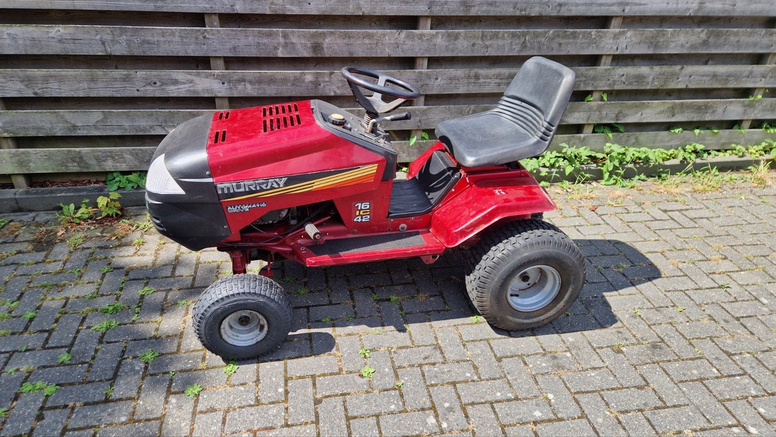 Murray tuintrekker 16 PK 2 cilinder met aanhanger, Ophalen, Cirkelmaaier, Gebruikt, Murray