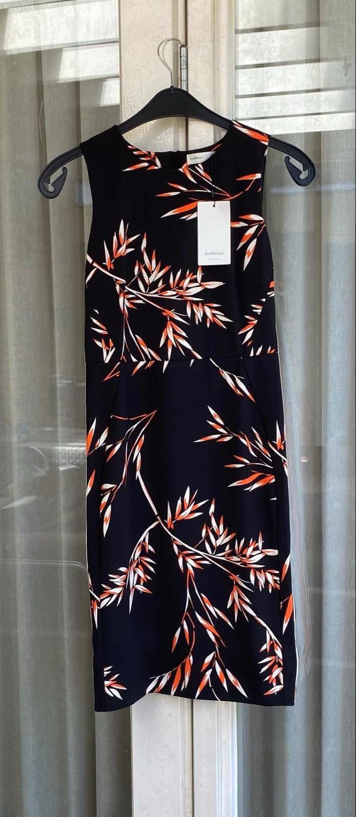 Nieuw InWear Jurk zwart - oranje Maat 36 Volledig Gevoerd, Verzenden, Nieuw, Maat 36 (S), Zwart