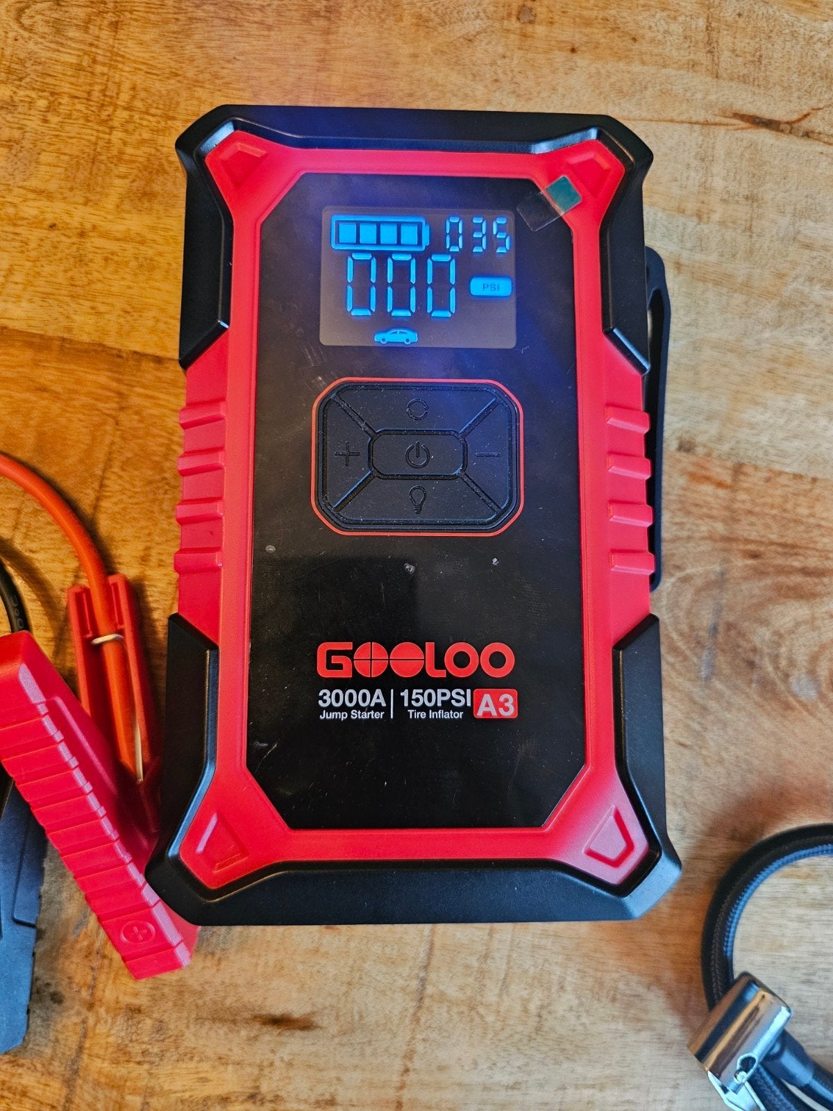 GOOLOO Jump Starter A3 met bandenpomp 3000A 150PSI, Auto diversen, Ophalen of Verzenden, Zo goed als nieuw