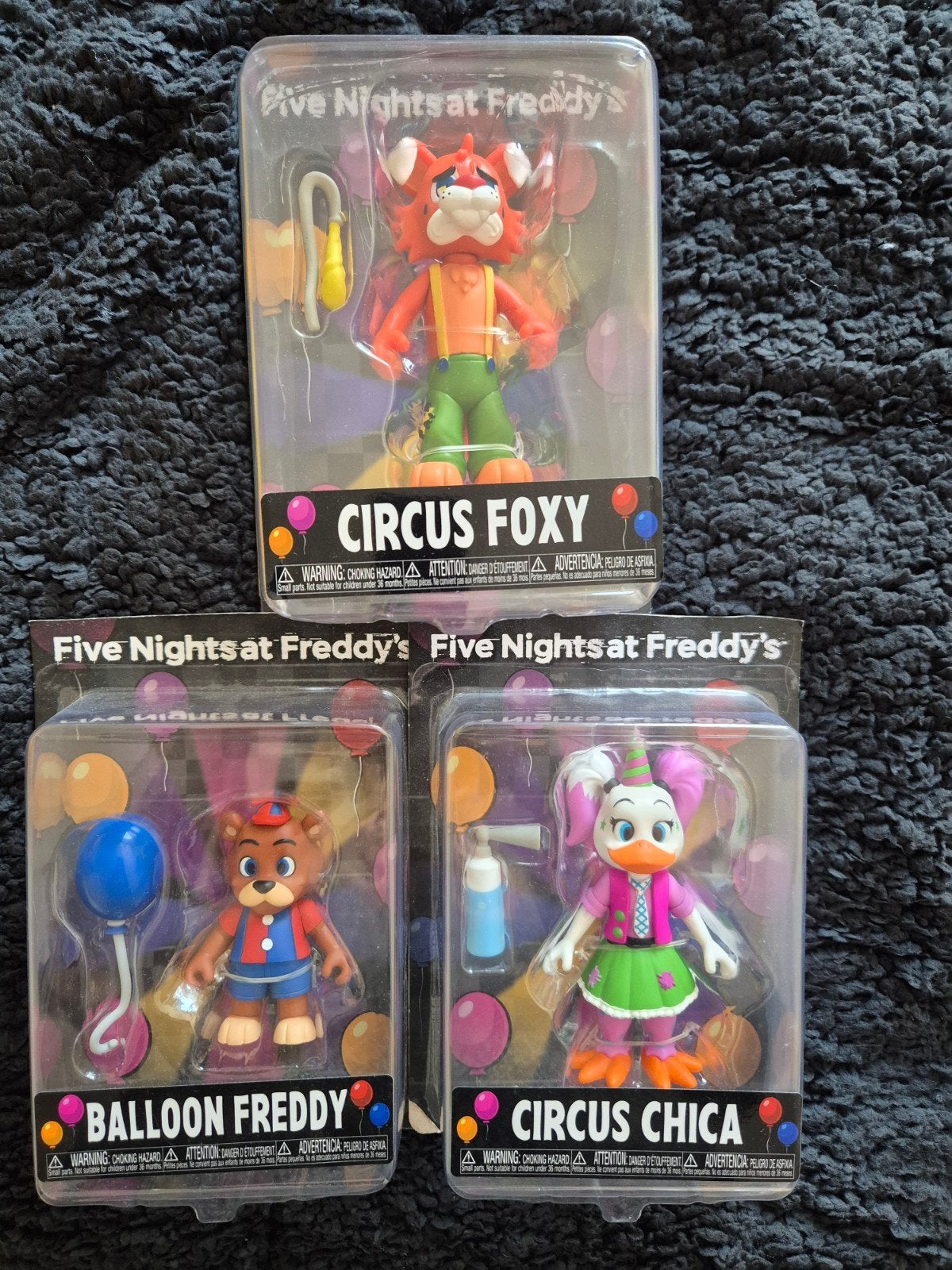Five Nights at Freddy's Circus Foxy, Chica & Balloon Freddy, Ophalen of Verzenden, Nieuw
