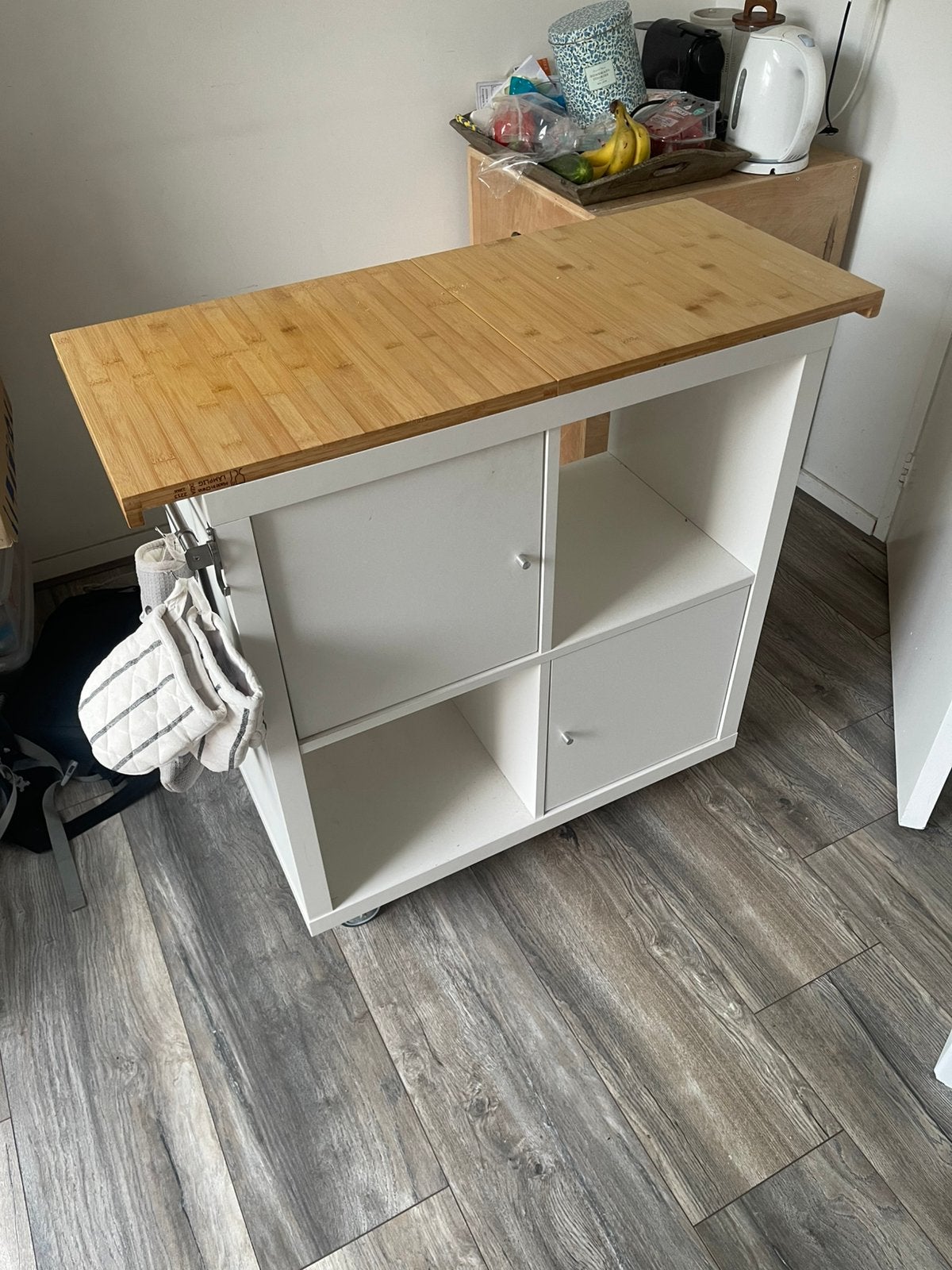 IKEA Kallax Kast met bovenkant en wieltjes, Huis en Inrichting, Keuken | Keukenelementen, Ophalen, Gebruikt, 50 tot 100 cm, Minder dan 100 cm