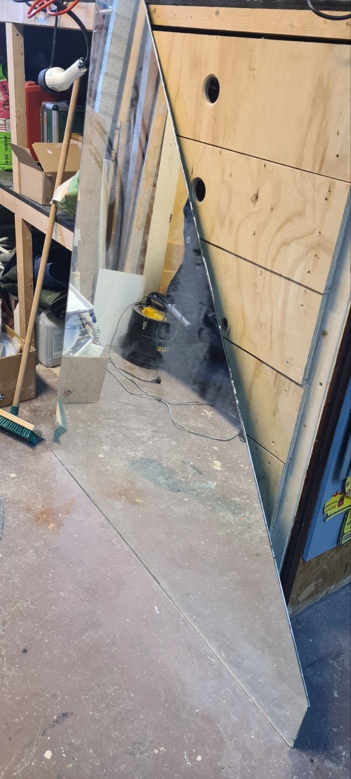 Grote spiegel driehoek, Ophalen, Gebruikt, Rechthoekig, Minder dan 100 cm