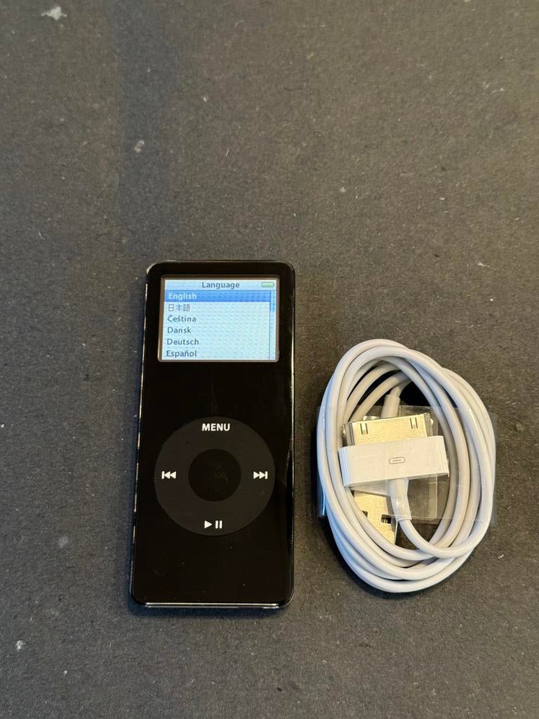 iPod Nano 1 Zwart 1GB, Gebruikt, Zwart, Nano, Minder dan 2 GB