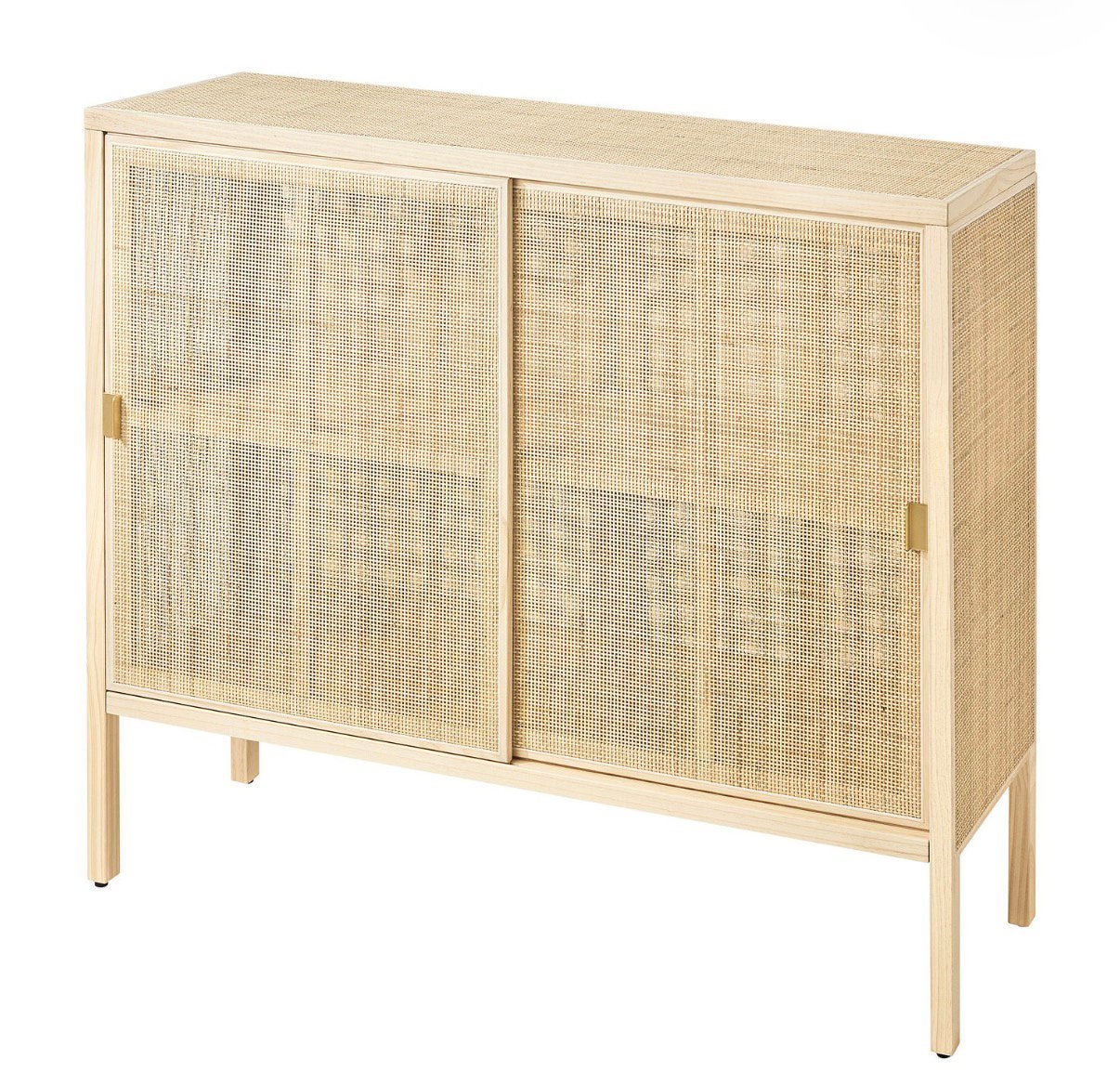 Ikea Stockholm kast met schuifdeuren, rotan/grenen, NIEUW., Huis en Inrichting, Ophalen, Met deur(en), 100 tot 150 cm, Nieuw