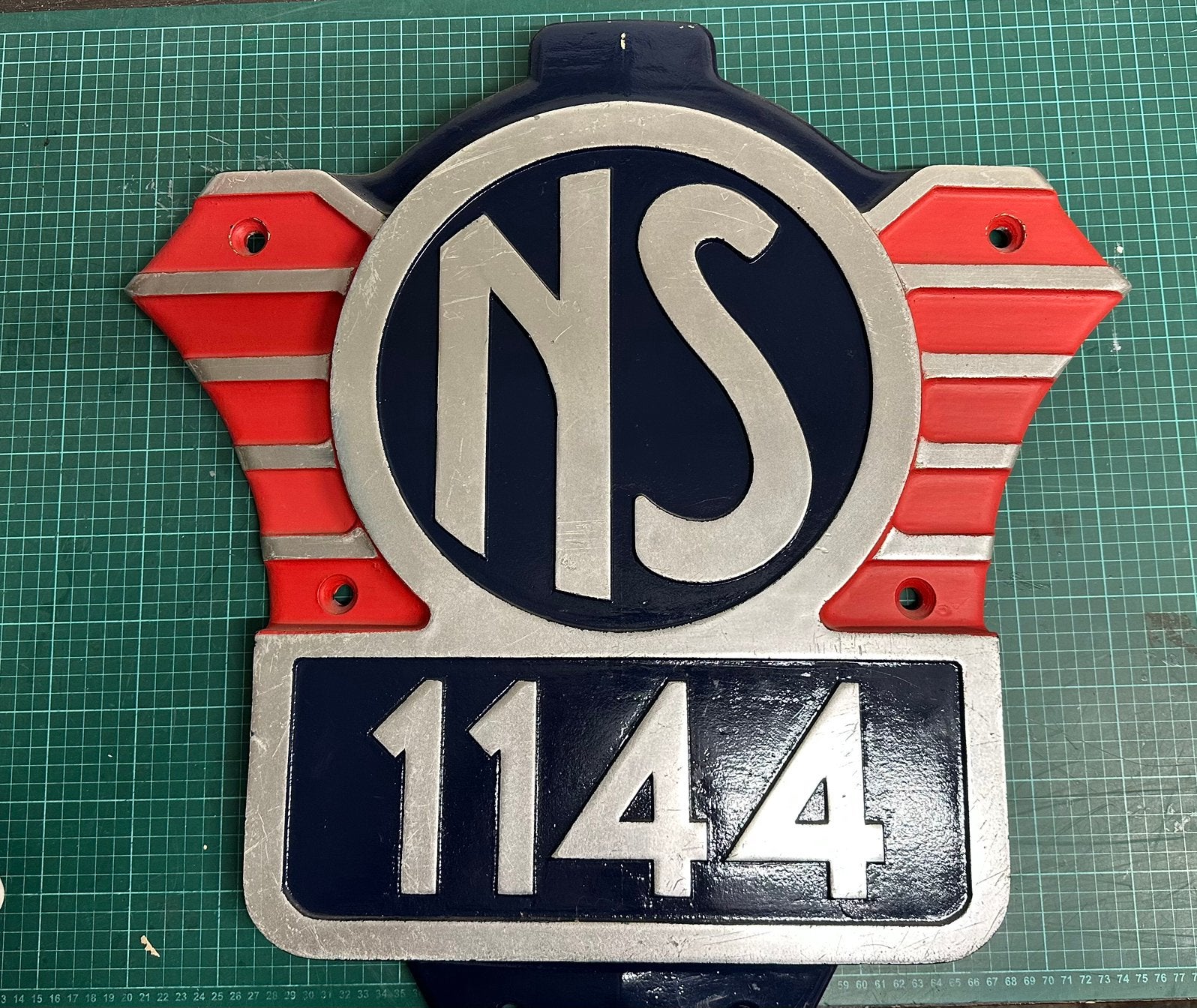 NS Nummer plaat front elok 1144, Verzamelen, Ophalen of Verzenden, Zo goed als nieuw, Trein, Overige typen