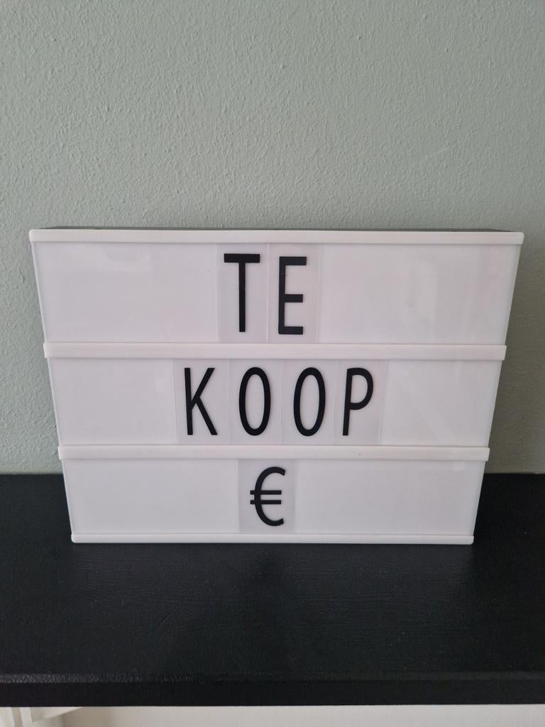 Tekstbord / Lightbox met letters en symbolen, Huis en Inrichting, Woonaccessoires | Tekstborden en Spreuken, Zo goed als nieuw