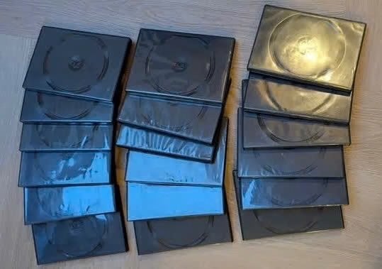 Zwarte lege dvd doosjes/hoesjes een 500 tal ongeveer, Computers en Software, Ophalen, Dvd