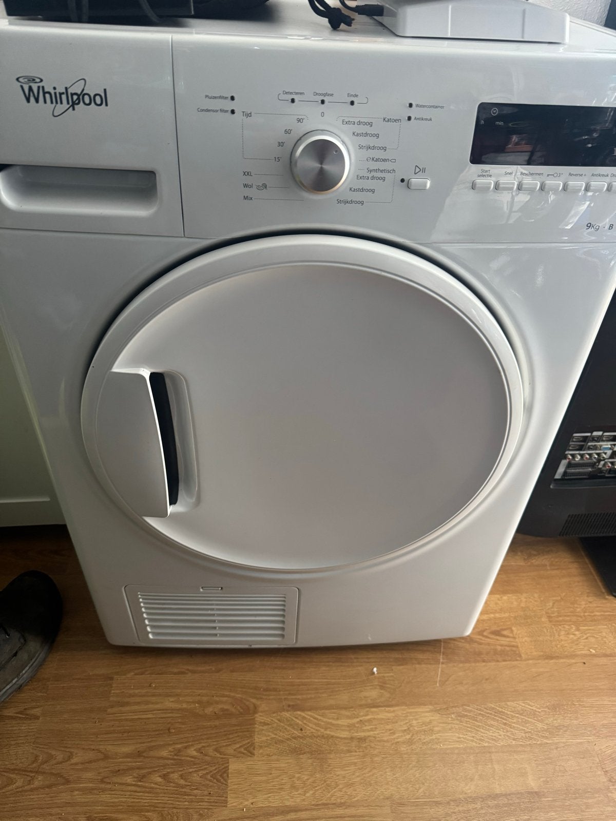 Whirlpool wasdroger - Mogelijk vetluis, Ophalen, Gebruikt, 8 tot 10 kg, Voorlader