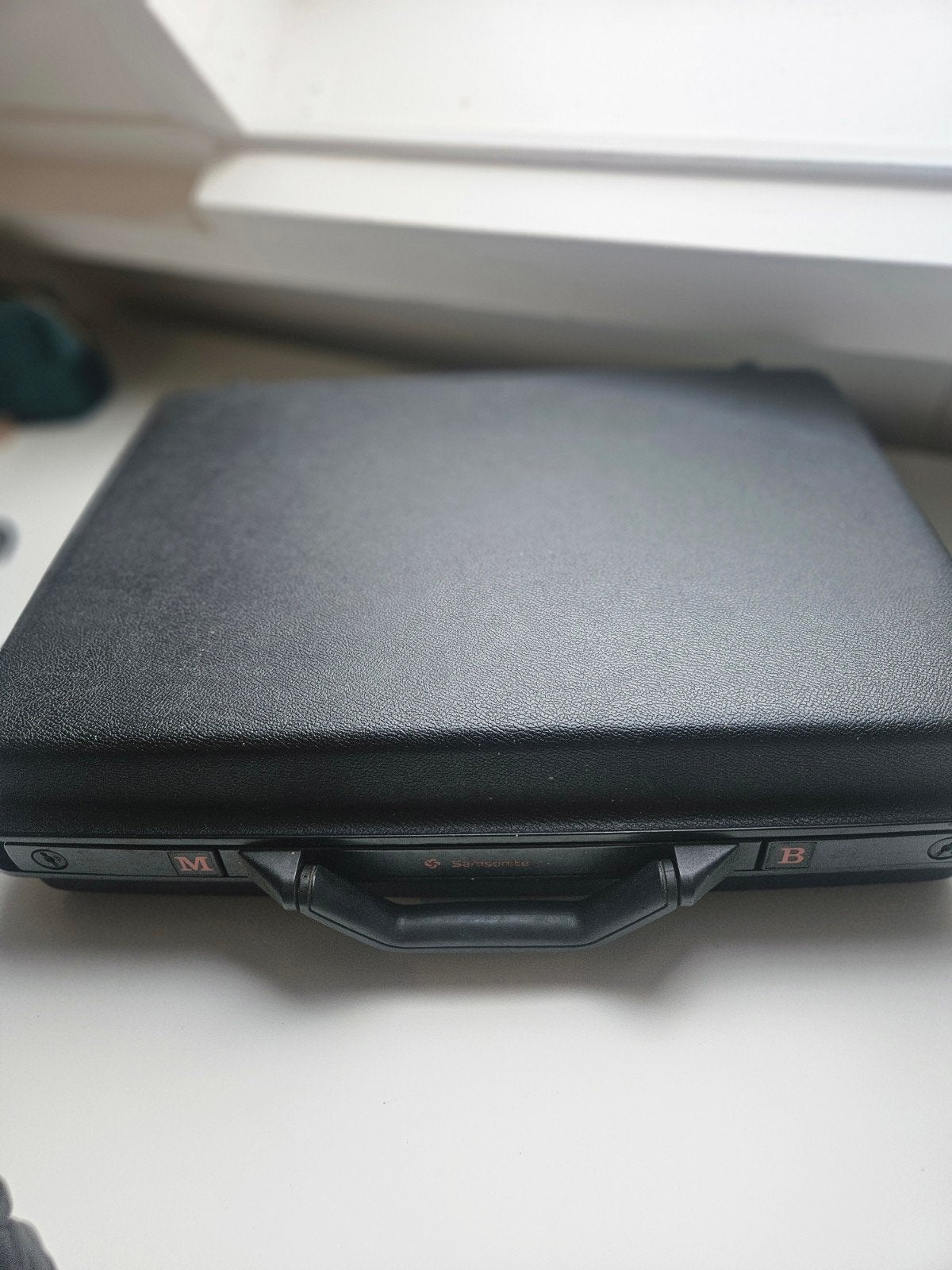 Samsonite Aktetas - Zwart, met slot en sleutel, Gebruikt, 50 tot 60 cm, Hard kunststof, Slot