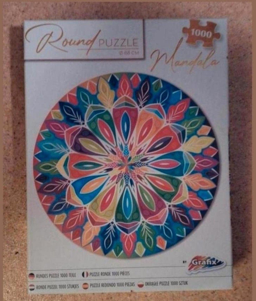 Grafix Ronde Mandala Legpuzzel 1000 Stukjes, Ophalen of Verzenden, 500 t/m 1500 stukjes, Zo goed als nieuw, Legpuzzel