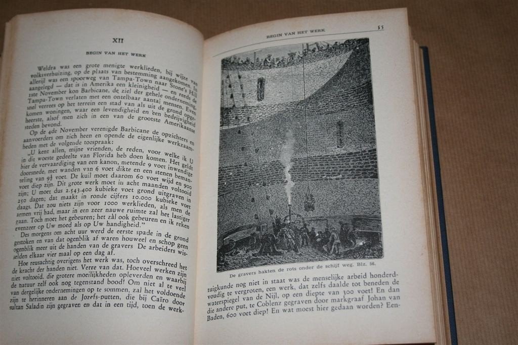 De reis naar de maan. Jules Verne Wonderreizen. 1955., Ophalen of Verzenden, Gelezen
