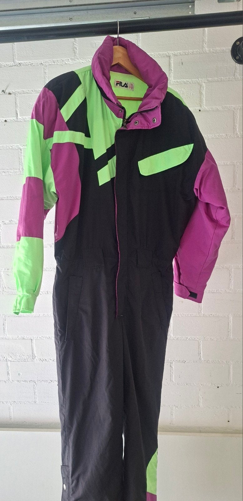 vintage skipak FILA 46/M retro fout après-ski klunen carnava, Sport en Fitness, Overige merken, 160 tot 180 cm, Ophalen of Verzenden