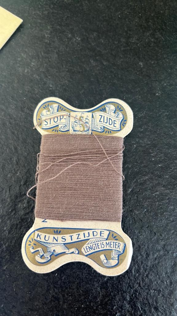 Vintage Stop Zijde Kunstzijde Garen - 15 Meter, Ophalen of Verzenden, Gebruikt, Garen of Naald(en)