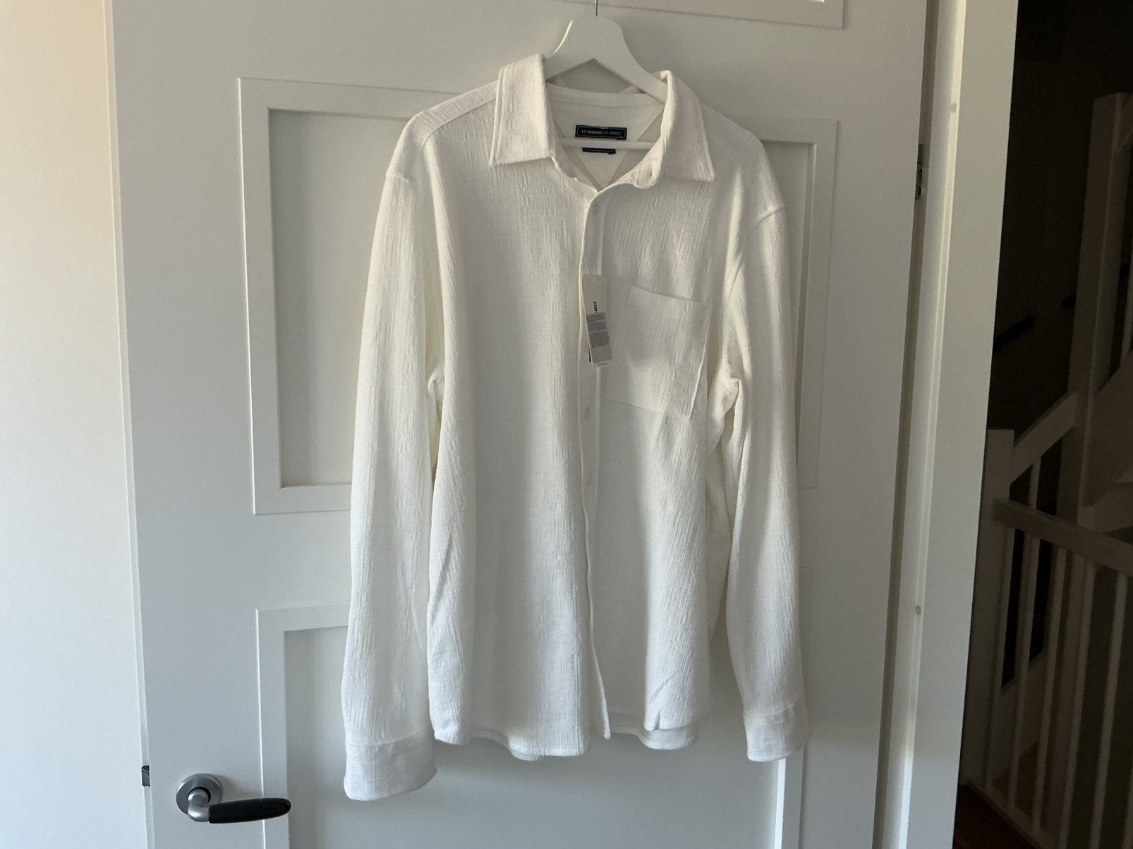 Overhemd wit nieuw met kaartje klein prijsje, Ophalen of Verzenden, Zo goed als nieuw, Wit, Halswijdte 43/44 (XL)