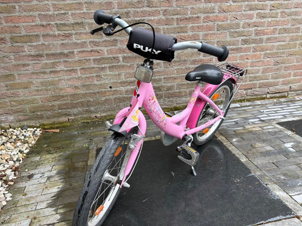 Roze Puky Prinzessin Lillifee fiets - 18 inch, Ophalen, Gebruikt, Terugtraprem, 18 inch