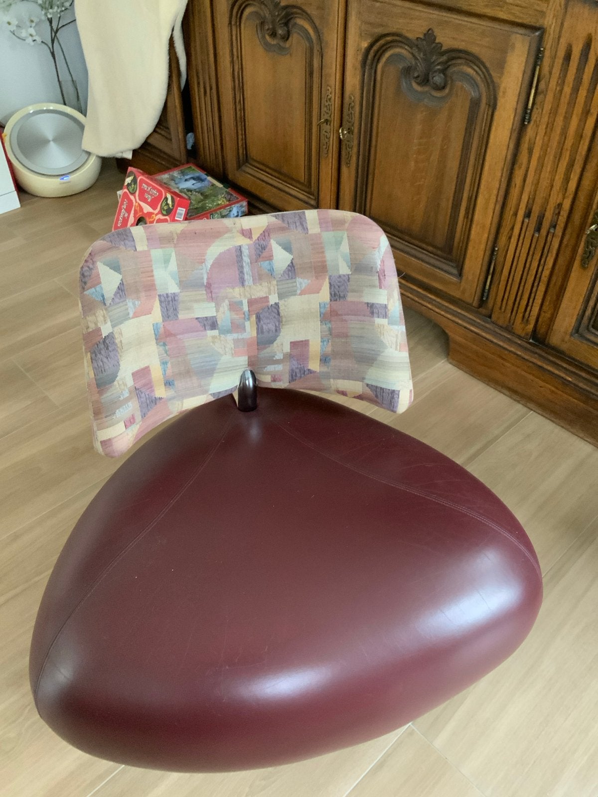 Unieke Design Stoel - Leer en Stof 2  stuks. Leolux, Huis en Inrichting, Stoelen, Gebruikt, Overige kleuren, Leer, Ophalen of Verzenden