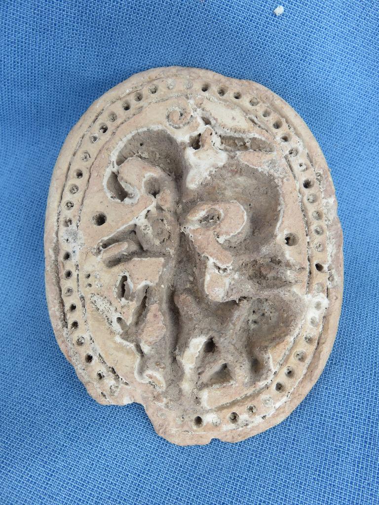 Aardewerk zegel / stempel - ca. 3000 jaar oud - bodemvondst, Antiek en Kunst, Ophalen of Verzenden