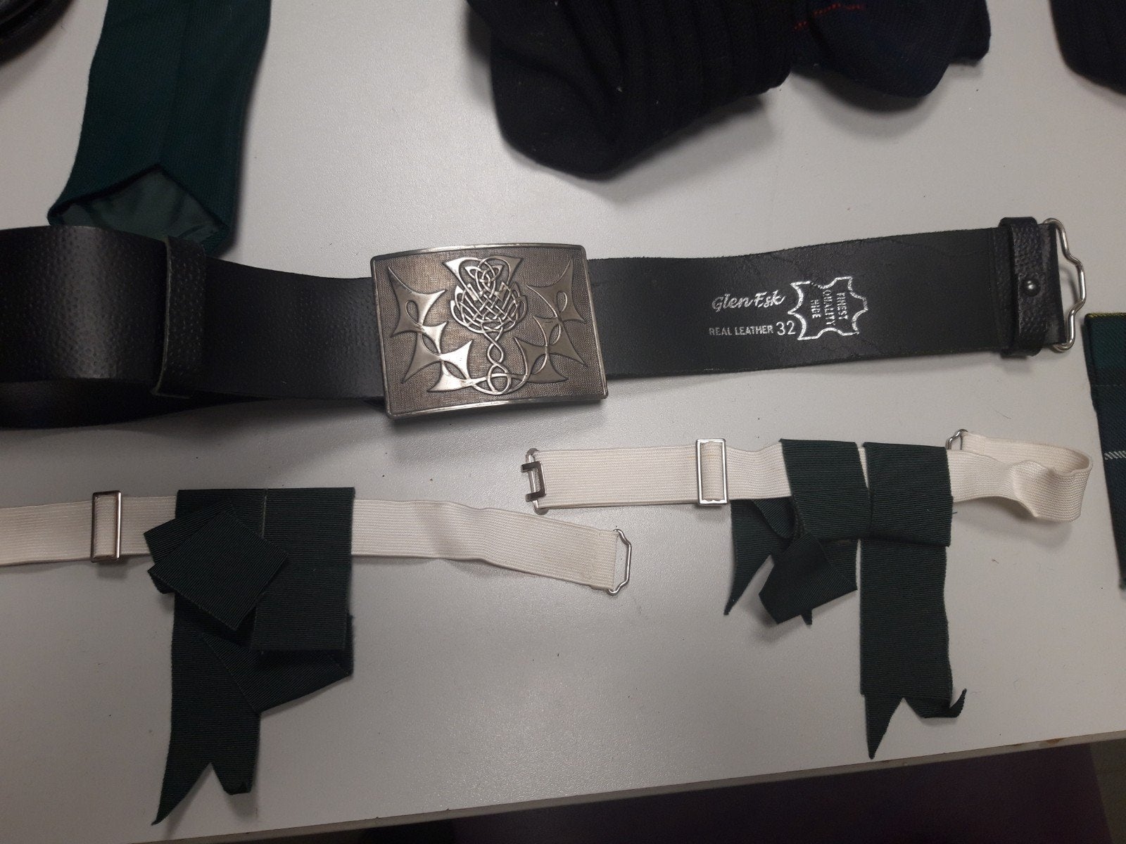 Kleding toebehoren Schotse Kilt,Regen Coat,Tas,Riem,,enz, Ophalen of Verzenden