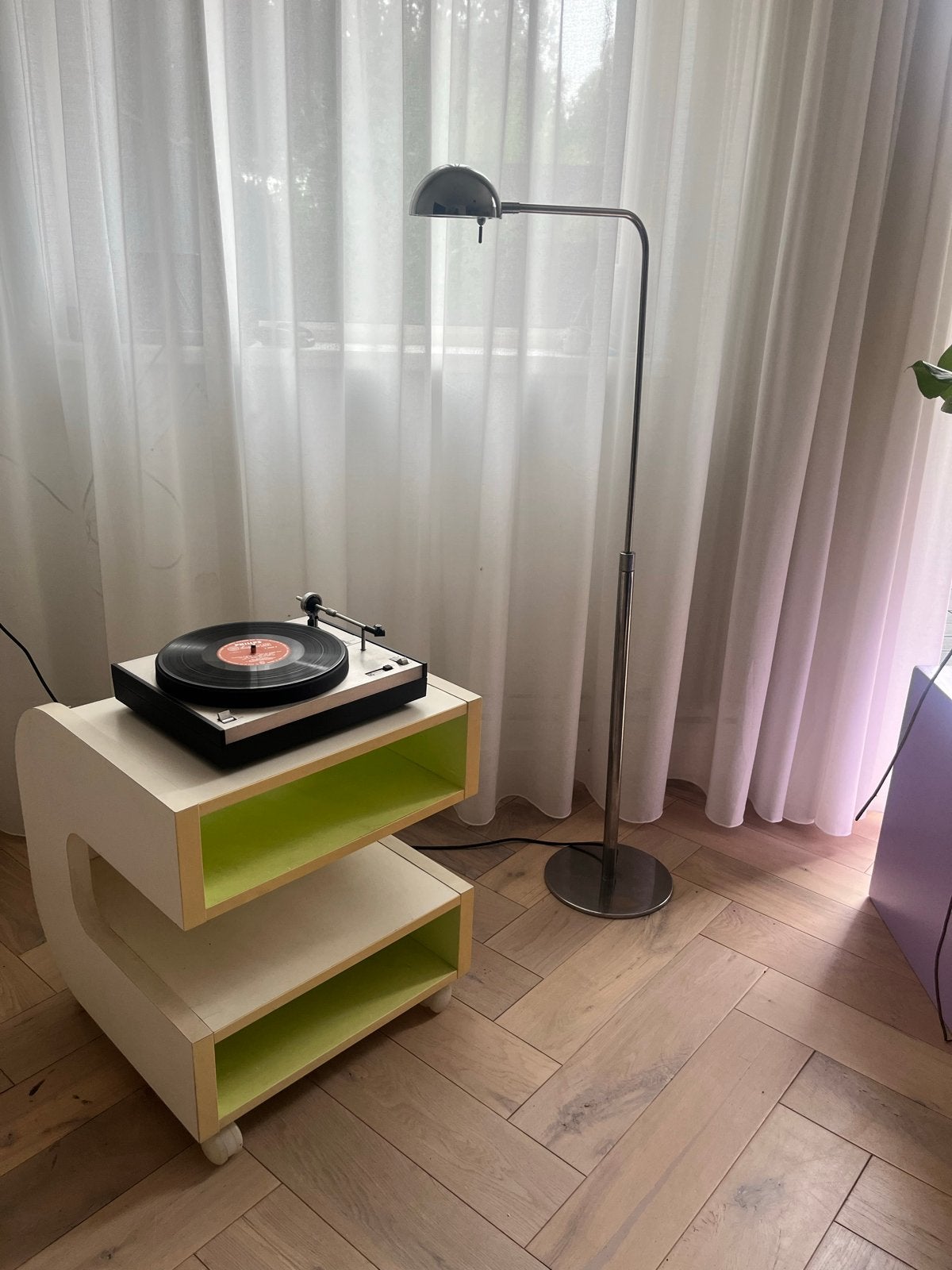 Metalen leeslamp, Ophalen, Gebruikt, 100 tot 150 cm, E27 (groot)