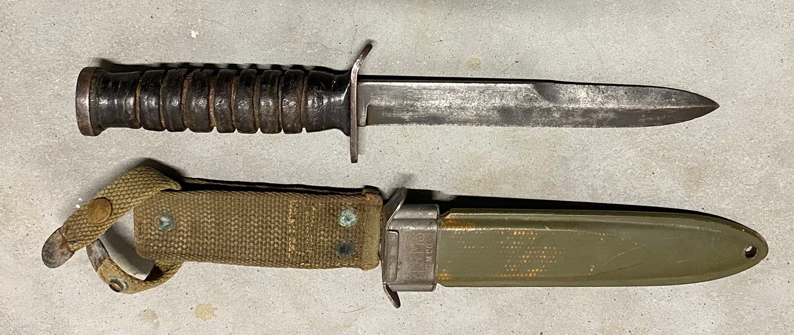 US M3 Case dolk met M8 schede, Verzamelen, Ophalen of Verzenden, Landmacht, Amerika, Mes of Dolk