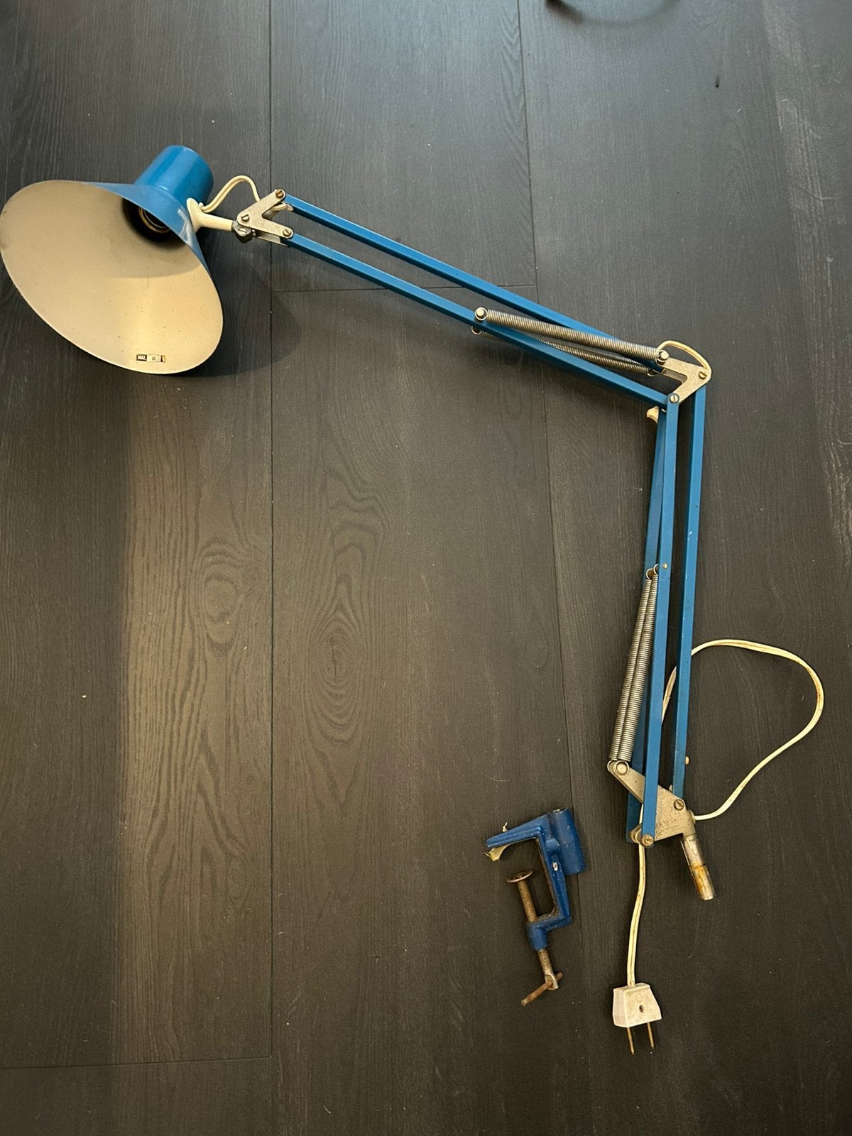 Vintage architectenlamp, Ophalen, Verstelbaar, Metaal, Gebruikt