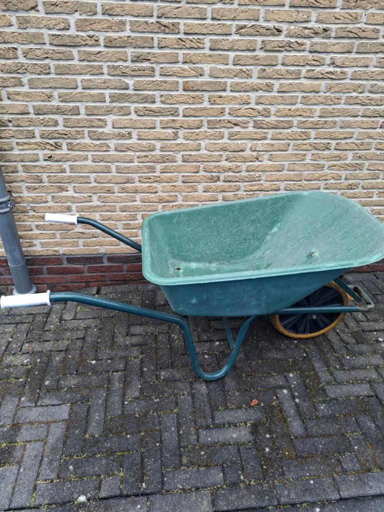 Altrad Fort Kruiwagen TK100 Groen Kunststof 100 Liter, Ophalen of Verzenden, Gebruikt