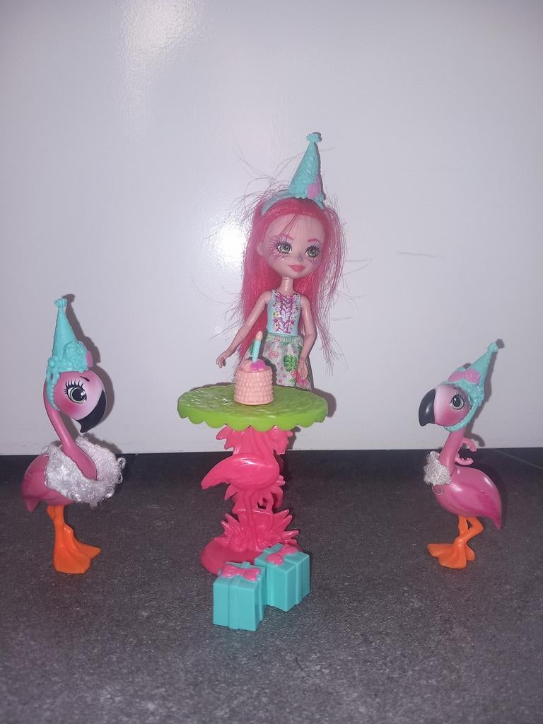 Enchantimals Flamingo set - Compleet en Zo goed als nieuw, Kinderen en Baby's, Speelgoed | Overig, Ophalen, Zo goed als nieuw