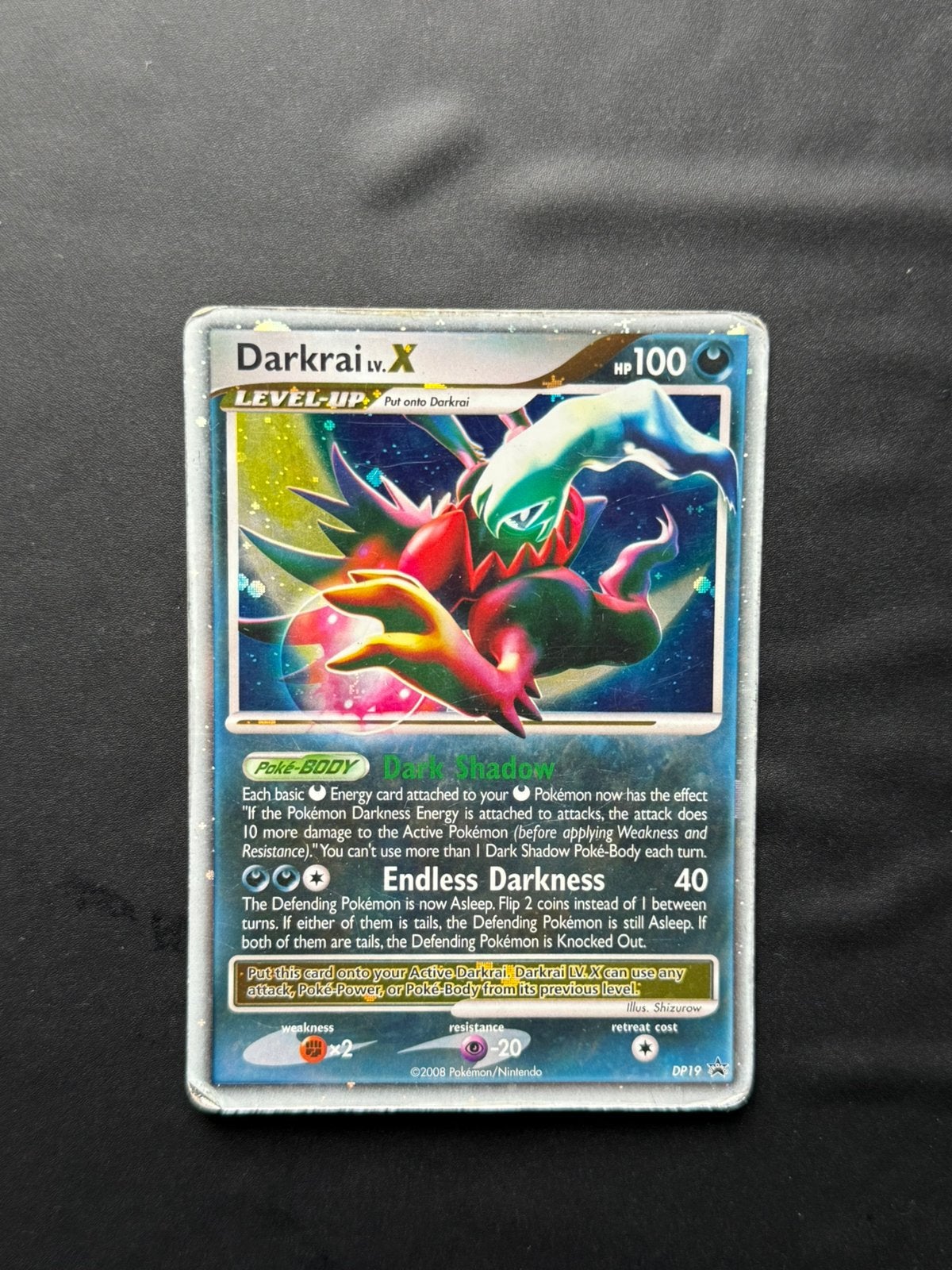 Darkrai LV.X DP19, Hobby en Vrije tijd, Verzamelkaartspellen | Pokémon, Ophalen of Verzenden, Zo goed als nieuw